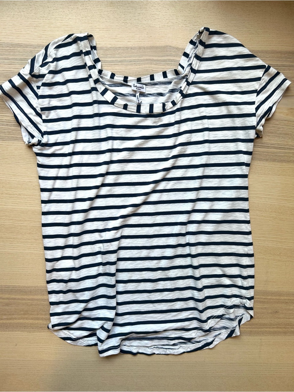 Splendid Striped Boyfriend Tee Top Coastal Casual Cotton Preppy Nautical Size S